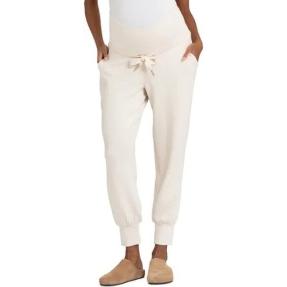 Seraphine Crem Maternity Joggers - Picture 1 of 4